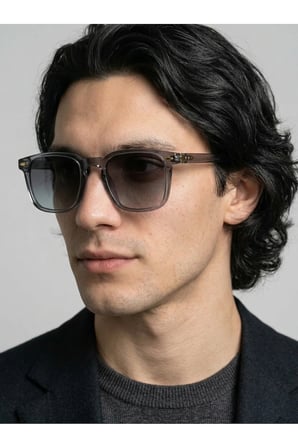 Oliver Füme Gri Unisex Erkek Kadın uv400 Güneş Gözlüğü(Metal menteşeli ) Asetat Gözlük