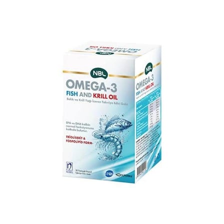 NBL Omega-3 Fish and Krill Oil 50 Kapsül