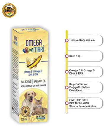 animari Omega Mari 100 ml Omega 3 & Omega 6 & DHA & EPA Balık Yağı