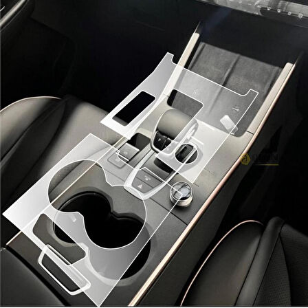 Chery Omoda 5 Vites Etrafı Ve Orta Konsol Uyumlu Mat Tpu Koruyucu 2 Li Set 2023