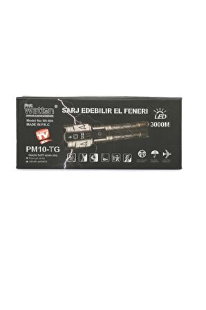 Watton 3000 Lümen Güçlü El Feneri Wt-604