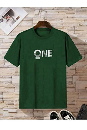 malkoçbey one baskılı overisze unisex basic t-şhirt