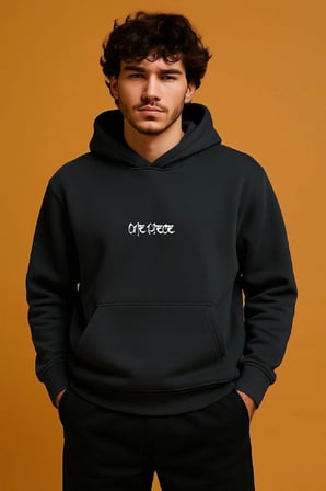 Lenithra One Piece Luffy Anime Sırt Baskılı Unisex Oversize Hoodie Füme / 2XL