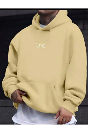 One Yazı Baskılı Kapüşonlu Sweatshirt