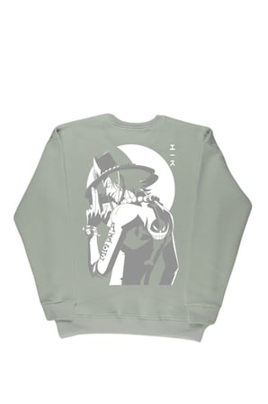 Lenithra One Piece Luffy Anime Sırt Baskılı Unisex Oversize Sweatshirt Gri / 2XL