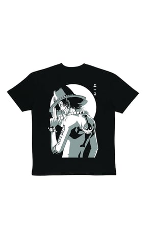 Lenithra One Piece Luffy Anime Sırt Baskılı Unisex Oversize T-shirt Siyah / M