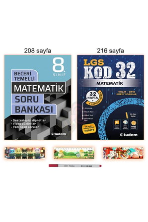 8. Sınıf Matematik Soru Bankası Seti Yeni Nesil Haftalık Tekrar Alıştırma Test Kod 32