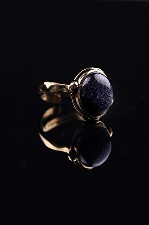 Doğal Taş Oniks Doğal Taşlı Ayarlanabilir Yüzük