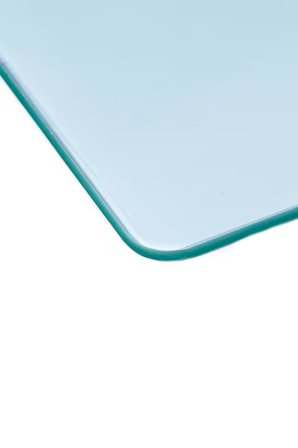 Miabella Home  Şeffaf Cam Kesme Tahtası, Kesme Tablası  Kenarları Oval, Antibakteriyal, Sunum Tahtası