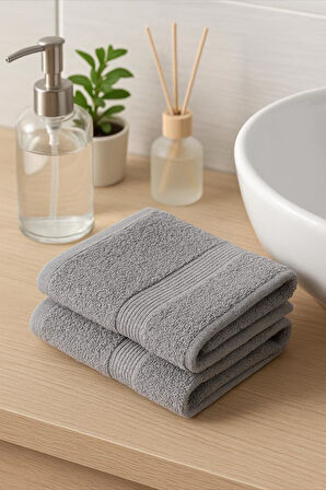2’li Havlu Havlu Seti El Yüz Havlusu %100 Pamuk Premium 600gsm Banyo El Havlusu Hızlı kuruma