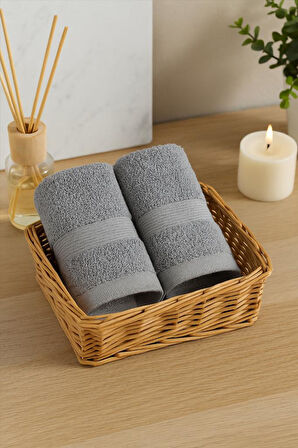 2’li Havlu Havlu Seti El Yüz Havlusu %100 Pamuk Premium 600gsm Banyo El Havlusu Hızlı kuruma