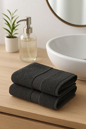 2’li Havlu Havlu Seti El Yüz Havlusu %100 Pamuk Premium 600gsm Banyo El Havlusu Hızlı kuruma