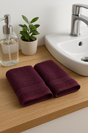 2’li Havlu Havlu Seti El Yüz Havlusu %100 Pamuk Premium 600gsm Banyo El Havlusu Hızlı kuruma