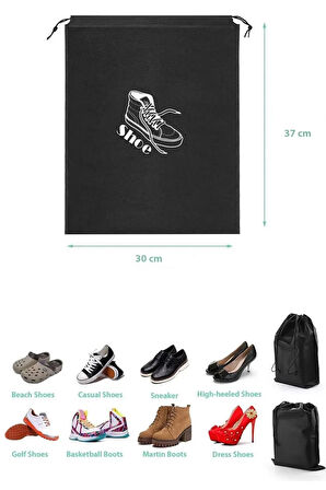 Ayakkabı Taşıma ve Saklama Çantası ve Kesesi , Bavul İçi Organizer Torba - 10 ADET