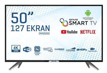 ONVO OV50350 50'' ULTRA HD ANDROID SMART LED