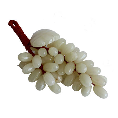 Doğal Oniks Taş 50 Taneli Üzüm Dekor – Feng Shui Bereket ve Bolluk Sembolü, El Yapımı Şık Ev Aksesuarı