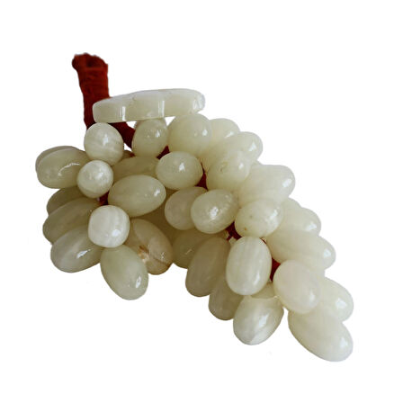 Doğal Oniks Taş 50 Taneli Üzüm Dekor – Feng Shui Bereket ve Bolluk Sembolü, El Yapımı Şık Ev Aksesuarı