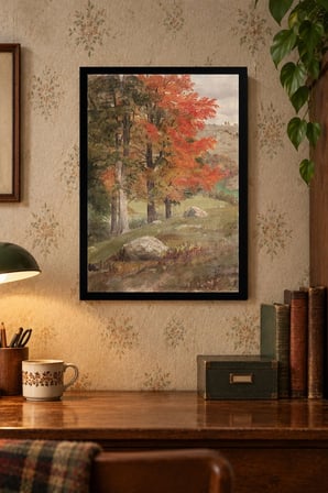 Claude Monet Eseri, MDF Tablo, Çerçeve Görünümlü Ahşap Poster