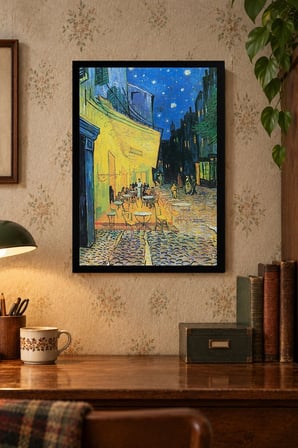 Van Gogh Eseri, MDF Tablo, Çerçeve Görünümlü Ahşap Poster