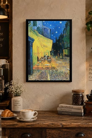 Van Gogh Eseri, MDF Tablo, Çerçeve Görünümlü Ahşap Poster