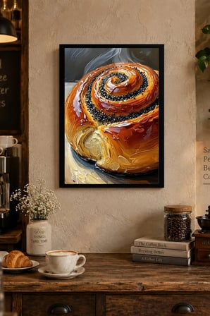 Spiral Hamur Desenli Dekoratif MDF Tablo, Çerçeve Görünümlü Ahşap Poster