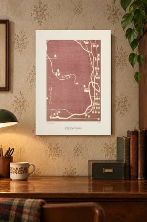 Pembe Krem Soyut Botanik Desenli Dekoratif MDF Tablo, Çerçeve Görünümlü Ahşap Poster