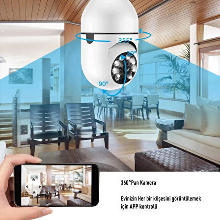 360 Ampul güvenlik kamerası