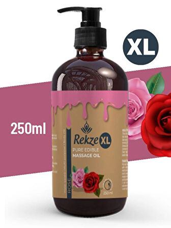 Rekze Masaj Yagı Büyük Boy Gül Aromalı Etkili Vücut Aromaterapi Masaj Yağı 250 ml