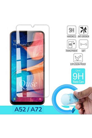 Oppo A52 / A72 Ekran Koruyucu Seramik Nano Kırılmaz Cam Tam Kaplayan