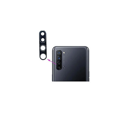 Oppo Reno 3 İle Uyumlu Kamera Camı 