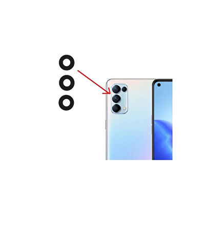 Oppo Reno 5 Pro 5G İle Uyumlu Kamera Camı 