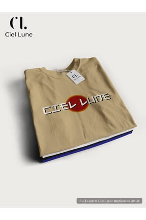 Unisex Optic Line Ciel Lune - Oversize T-Shirt