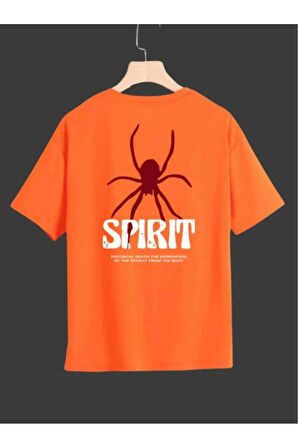 malkoçbey spirint baskılı oversize unisex basic t-shirt