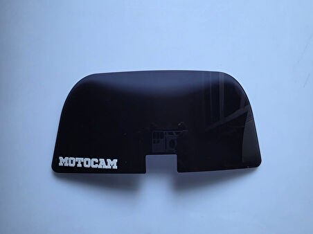 MOTOCAM Rüzgar Saptırıcı Deflektör Camı Ortadan Deliksiz 27x12cm Siyah Renkli   (APARATSIZDIR)
