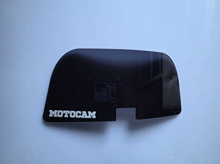 MOTOCAM Rüzgar Saptırıcı Deflektör Camı Ortadan Deliksiz 27x12cm Siyah Renkli   (APARATSIZDIR)