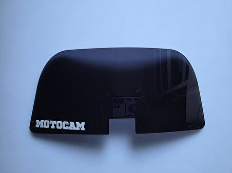 MOTOCAM Rüzgar Saptırıcı Deflektör Camı Ortadan Deliksiz 27x12cm Siyah Renkli   (APARATSIZDIR)