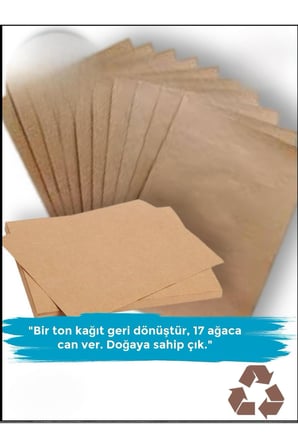 Kraft Saman Kağıdı Paketleme Hobi Etiket Kağıdı 250 gram 25 Adet 70 X 100 Ebatında (4,37KG)