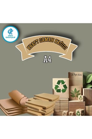 Kraft Kahverengi Kraft Saman Kağıdı Paketleme Hobi Etiket Kağıdı 100 Adet 50 X 70 Ebatında (2,8 KG)