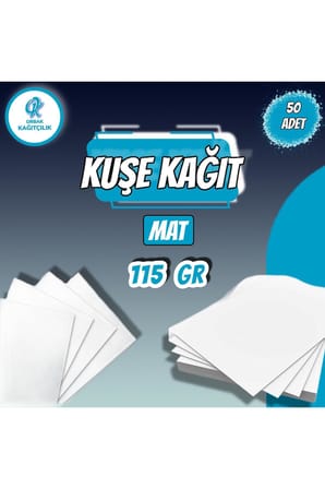 Kaliteli A4 Mat Kuşe Kağıdı Dijital Baskı,sertifika Ve Fotoğraf Kağıdı 115gr 50 Adet (0,35 KG)