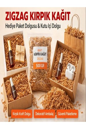 Kraft Kağıt Kırpık Dolgu Malzemesi 500 Gr – Doğal Kutu İçi Koruyucu Ambalaj