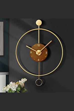 Büyük Boy (50x75cm ) Ispanyol Orbit Time , Metal Ahşap Duvar Saati