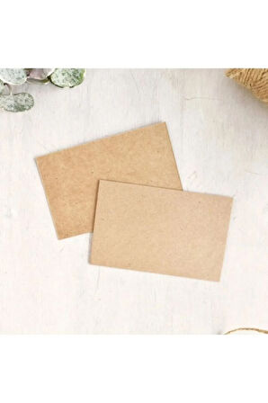 Kraft Kart -çiçekçi- Kartvizit - Not Kartı - Hediye Notu - Boş Kraft Kağıt 200 Gr. 50 Adet (0,22 KG)
