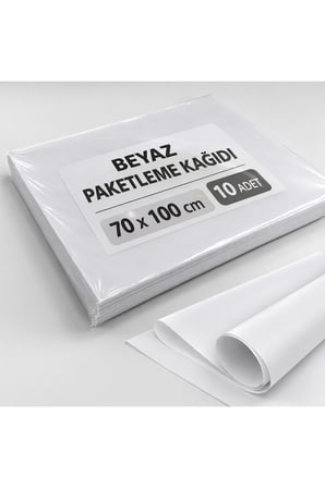 70x100 Ambalaj Ve Çeyiz Paketleme Kağıdı 10 Adet beyaz Kağıt