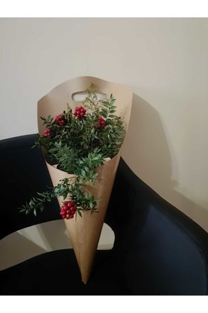 Premium Kraft Kâğıt Saksı – Buket Ambalajı – Çiçek Saksı Kılıfı 5 Adet