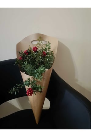 Premium Kraft Kâğıt Saksı – Buket Ambalajı – Çiçek Saksı Kılıfı 50 Adet