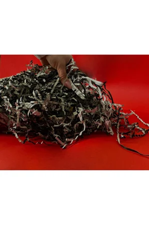 Oniks & Beyaz Z Zigzag Kırpık Kağıt 100 gr Hediye Kutu Dolgu Süsleme
