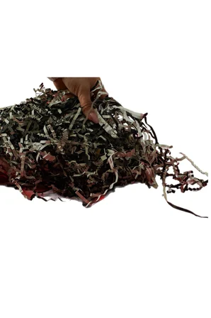 Oniks & Beyaz Z Zigzag Kırpık Kağıt 100 gr Hediye Kutu Dolgu Süsleme