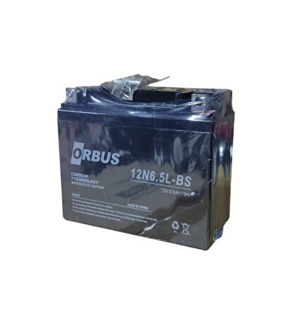 ORBUS 12V 6.5AMPER MOTOSİKLET AKÜSÜ EBATLAR: 137x64x99mm