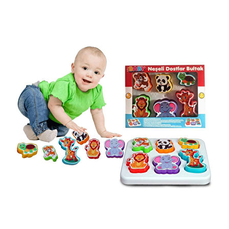 Eğitici Işıklı ve Müzikli 6in1 Aktivite Küpü Neşeli Dostlar Bultak Set