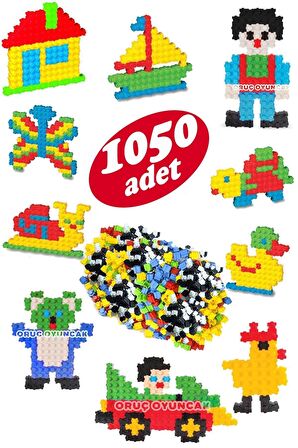 Tiktak Bloklar 1050 Parça Eğitici Ve Çıt Çıt Oyuncak Eğitici Tik Tak Bloklar Lego Tiktak